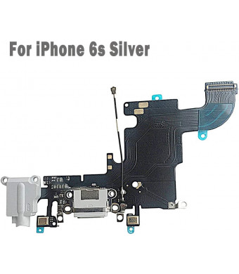 UTechZH USB Charging Port Headphone Jack Dock Connector W/Mic Flex Cable Cellular Antenna Replacement Part Compatible for iPhone 6s 4.7" All Carriers (Light Gray)