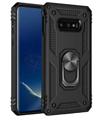 Military Grade  Drop Impact for Samsung Galaxy Note 8 Case 360 Metal Rotating Ring Kickstand Holder Built-in Magnetic Car Mount Armor Shockproof Cover for Galaxy Note 8 Protection Case (Black)