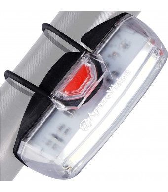 Bike Front Safety Light USB Rechargeable by Apace - Powerful LED Bicycle Headlight to Be Seen w/Bright 200 Lumens Output for Optimum Cycling Visibility