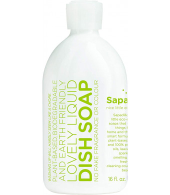 Sapadilla Rosemary + Peppermint Biodegradeable Liquid Dish Soap, 16 Ounce