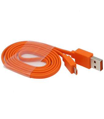 USB Fast Power Charging Charger Cable Cord for JBL Wireless Bluetooth Speaker Earphone Headphone - 3.3FT and Orange