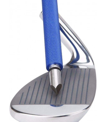 Golf Club Groove Sharpener, Re-Grooving Tool and Cleaner for Wedges and Irons - Generate Optimal Backspin - Suitable for U and V-Grooves