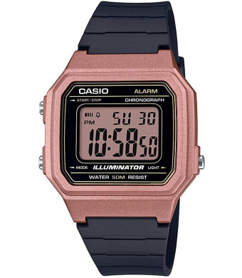 Casio Men's Quartz Resin Strap, Black, 23.6 Casual Watch (Model: W-217HM-5AVCF)
