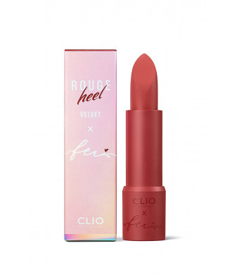CLIO Rouge Heel Velvet x Fei, Velvet-finished lipstick (Roasted Red)