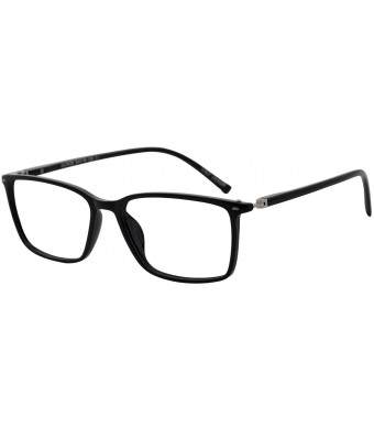 MARE AZZURO Reading Glasses Men Stylish Readers 0 1.0 1.25 1.5 1.75 2.0 2.25 2.5 2.75 3.0 3.5 4.0 5.0 6.0 (Black 200)