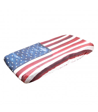 Premium Knit Diaper Changing Pad Cover"Patriot" by Copper Pearl