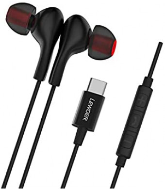 USB C Headphones,in-Ear Noise Cancelling Earbuds Stereo Bass Gym Sports Headset with Microphone Compatible Google Pixel 2/3/XL Huawei Mate10/P20/Pro Essential Ph-1 Type C Devices ...