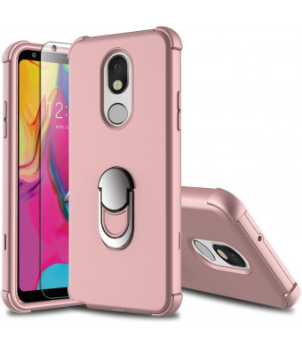 Leptech LG Stylo 5 Case with Soft TPU Screen Protector, LG Stylo 5 Plus Case, Ring Holder Kickstand Series Compatible with LG Stylo 5/LG Stylo 5V Case (Pink)