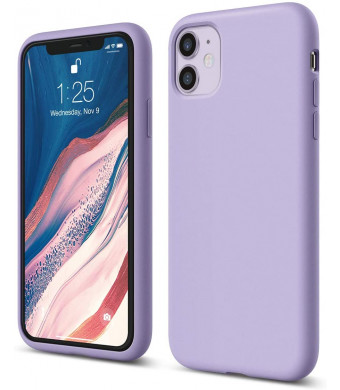 elago iPhone 11 Silicone Case |Lavender| - Premium Liquid Silicone, Raised Lip (Screen and Camera Protection), 3 Layer Structure, Full Body Protection, Flexible Bottom