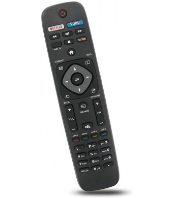 Bincolo NH500UP Remote Control Replacement for Philips TV 32PFL4902/F7, 40PFL4901/F7, 43PFL4901/F7, 50PFL5602/F7, 55PFL5602/F7, 65PFL5602/F7, 75PFL6601/F7, and More