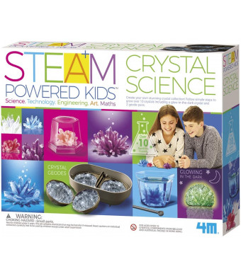 4M Deluxe Crystal Growing Combo Steam Science Kit - DIY Geology, Chemistry, Art, STEM Toys Gift for Kids and Teens, Boys and Girls