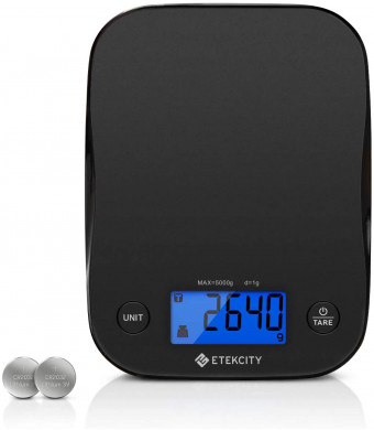 Etekcity Food Scale Digital Kitchen Weight Grams and Ounces for Baking and Cooking, 1g Division, Black