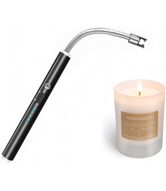 Candle Lighters Long, USB Rechargeable Flameless Arc Lighter Flexible and Windproof for Candles, Hiking, Camping, Kitchen,Fireplace,etc