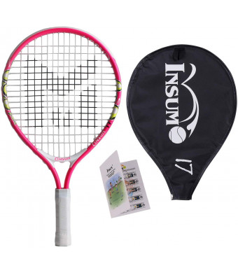 insum Junior Tennis Racket for Kids Toddlers Starter Racket 17" Including coverbag
