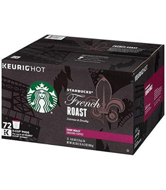 Starbucks French Roast K Cup Dark Roast Coffee K Cup Pods, 72 ct.,, 30.2 Oz ()