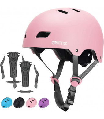 GROTTICO Toddler-Kids-Youth Helmet Skateboard-Bike-Scooter-Skate Adjustable - for 2-14 Years Old CPSC and ASTM Certified Safety with Replacement Liner