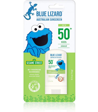 Blue Lizard Kids Mineral Sunscreen Stick - No Chemical Actives - SPF 50+, 0.5 Ounce