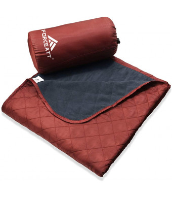 Forceatt Waterproof Blanket, Outdoor Picnic Camping Blanket 55x 79, Warm,Lightweight, Machine Washable,Suitable for Camping, Outdoor, Picnic