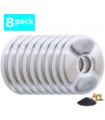 Lxiyu Pet Fountain Filter Cat and Dog Fountain Replacement Filters, Pet Water Fountain Activated Carbon Filter Keep Water Clean and Fresh Removes Bad Tastes and Odors