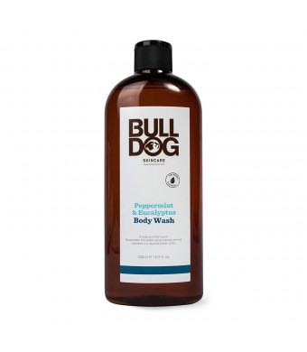 Bulldog Mens Skincare and Grooming Body Wash, Peppermint and Eucalyptus, 16.9 Ounce