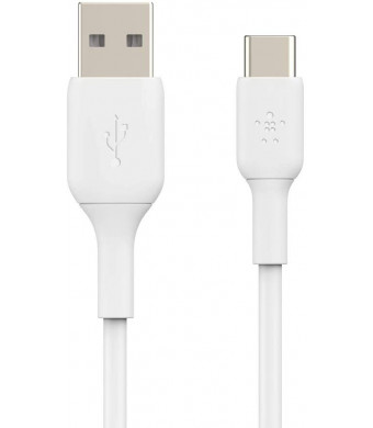 Belkin USB-C Cable (Boost Charge USB-C to USB Cable, USB Type-C Cable for Note10, S10, Pixel 4, iPad Pro, Nintendo Switch and More), 6ft/2m, White, Model: CAB001bt2MWH