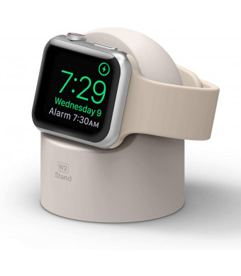 elago W2 Apple Watch Charger Stand Designed for Apple Watch Stand Compatible with All Series 44mm / 42mm / 40mm / 38mm (Stone)