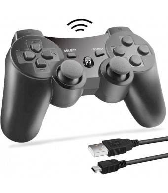 PS3 Wireless Controller Bluetooth Gamepad Remote Controller for Playstation 3 PS3 with Dualshock Six AxisandCharging Cable