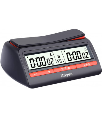 Xflyee Digital Chess Clock Count Up Down Chess Game Timer with Alarm Function Basic Digital Chess Clock and Game Timer