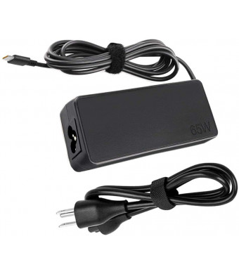 65W USB C AC Charger for Lenovo Thinkpad T470 T470S T480 T480S T490 T490S T495 T495S 20HD 20HE 20JM 20HF 20HG 20JT Type-C Laptop Power Supply Adapter Cord