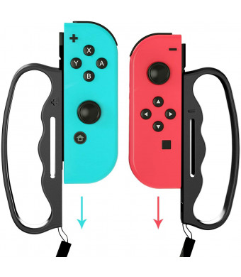 Grips for Nintendo Switch Fitness Boxing, Handles for Switch Boxing - 2 Packs (Black)