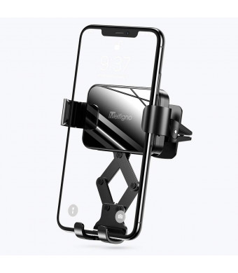 Meifigno Car Phone Mount, Air Vent Car Phone Holder, Gravity Auto-Clamping Hands-Free Car Mount Compatible with iPhone SE/11 Pro Max/Xs/XR/8 Plus, Samsung Galaxy S20+ Ultra Note10 Plus and All