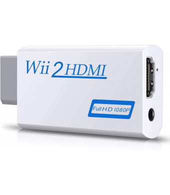 Wii to hdmi Converter, Goodeliver wii to hdmi Adapter, wii to hdmi1080p 720p Connector Output Video and 3.5mm Audio - Supports All Wii Display Modes White