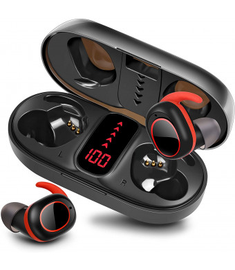 pendali Wireless Earbuds Bluetooth 5.1, IPX7 Waterproof Earbuds TWS Stereo Headphones with Portable Charging Case, LED Battery Display, Touch Control, in-Ear Earphones Headset for Sport/Travel/Gym