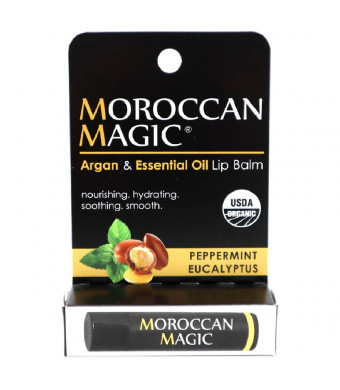 Moroccan Magic Argan & Essential Oil Lip Balm Peppermint Eucalyptus