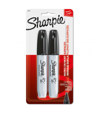 Sharpie Sharpie Permanent Marker Chisel Tip Black 2S