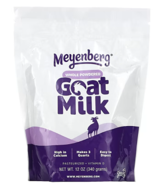 Meyenberg Whole Powdered Goat Milk, Gluten Free, Non Gmo, Vitamin D, 12 Oz