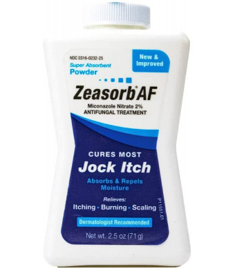 Zeasorb Antifungal Treatment Super Absorbant Powder for Jock Itch, 2.5 ounce