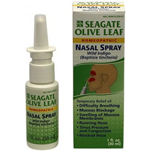 Seagate Products Homeopathic Olive Leaf Nasal Spray (Pack of 1) 1 Ounce