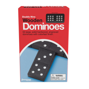 Pressman Dominoes: Double Nine Wooden Dominoes