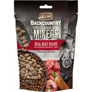 Merrick Backcountry Freeze Dried Raw Grain Free Dry Dog Food Meal Mixers with Real Meat