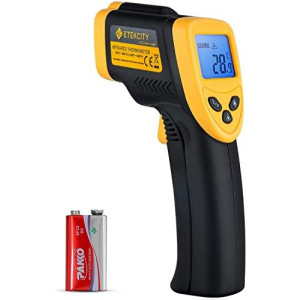 Etekcity Infrared Thermometer 1080, Heat Temperature Temp Gun for Cooking, Laser IR Surface Tool for Pizza Oven, Meat, Griddle, Grill, HVAC, Engine, Accessories, -58°F to 1022°F, Yellow
