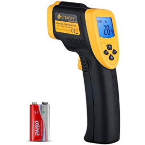 Etekcity Infrared Thermometer 800 (Not for Human) Non-Contact Digital Temperature Gun, 16:1 DTS Ratio, -58 to 1382 (-50 to 750), Yellow and Black