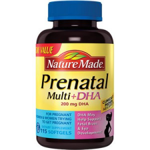 Nature Made Prenatal Multi + DHA Softgels Value Size, 115ct