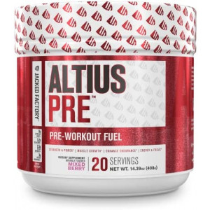 ALTIUS Pre-Workout Supplement - Naturally Sweetened - Clinically Dosed Powerhouse Formulation - Increase Energy & Focus, Enhance Endurance - Boost Strength, Pumps, & Performance - Mixed Berry Blast (14.3 OZ)