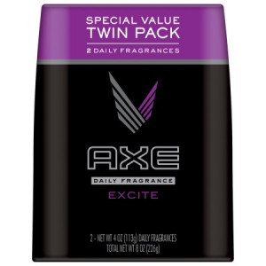 Axe Excite Body Spray Fragrance for Men, 4 oz each, twin pack