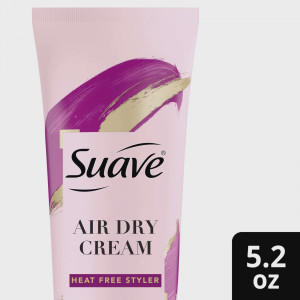 Suave Pink Heat Free Air Dry Styling Hair Cream for Workable, Primed Hair Styling With Amino Acids 5.6 oz