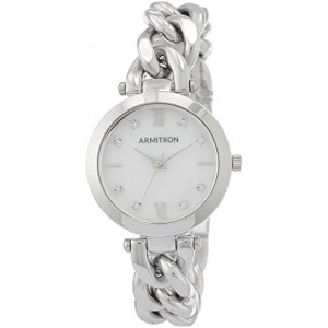 Armitron Women's Genuine Crystal Accented Chain Bracelet Watch, 75/5822