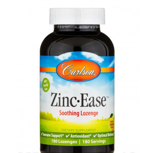 Carlson Labs Zinc-Ease, Natural Lemon Flavor - 180 Lozenges