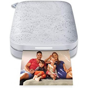 HP Sprocket Portable 2x3 Instant Photo Printer (Luna Pearl) Print Pictures on Zink Sticky-Backed Paper from Your iOS & Android Device.