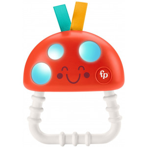 Fisher-Price Teethe N’ Glow Mushroom Baby Rattle and Teething Toy